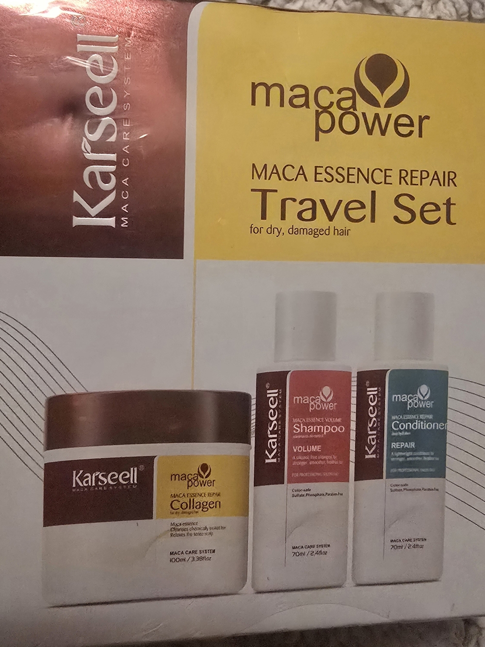 Maca Power Travel Set - Yellow/Brown - Picture 1 of 3